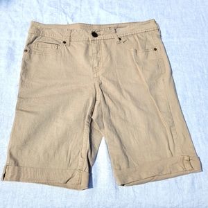 Khaki Tan Stretch Shorts